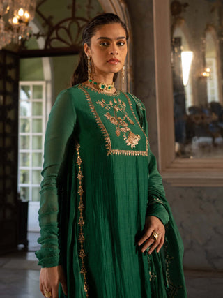 Paulmi & Harsh-Emerald Green Kurta Set-INDIASPOPUP.COM