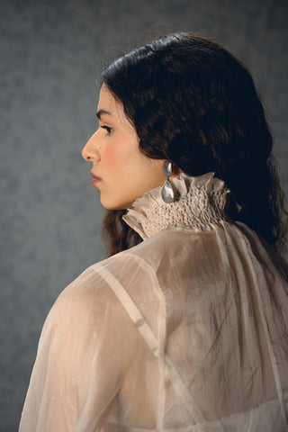 Ivory sunlit shirt with skirt