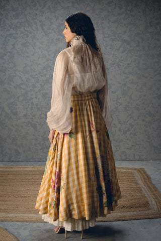 Ivory sunlit shirt with skirt