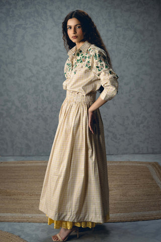 Ivory nina skirt with shirt