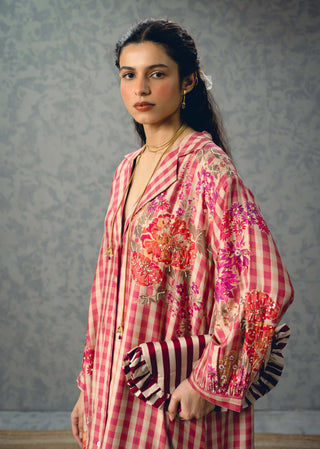 Pink emy kurta with pants