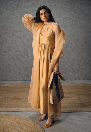 Nude inaya dress with jacket