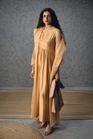Nude inaya dress with jacket