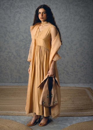 Nude inaya dress with jacket
