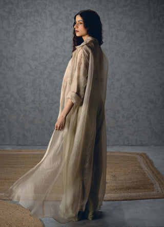 Mint shinju jumpsuit with jacket