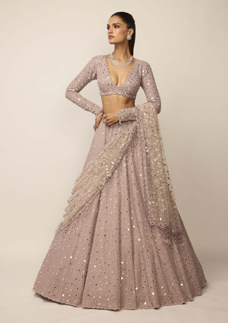 Ash pink lehenga set