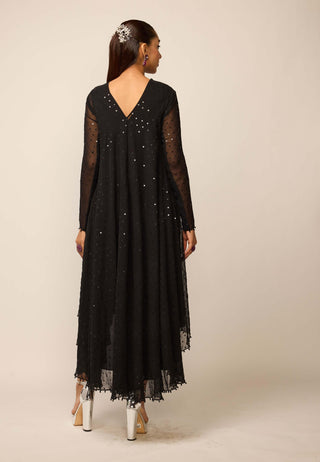 Black georgette kurta set