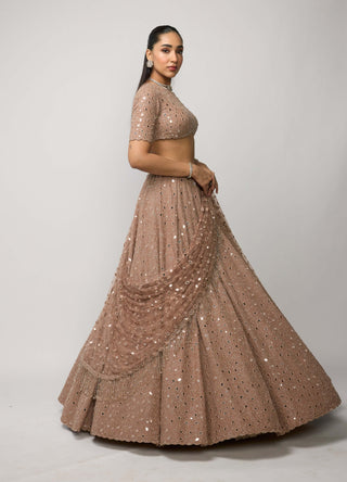 Bronze rosé lehenga set