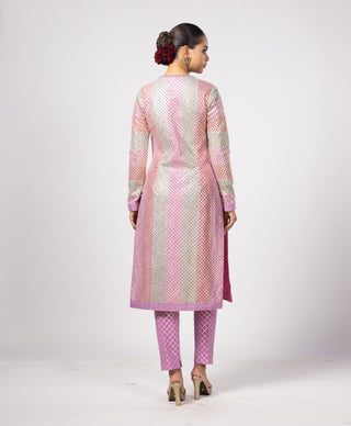Aqua multicolor straight kurta set