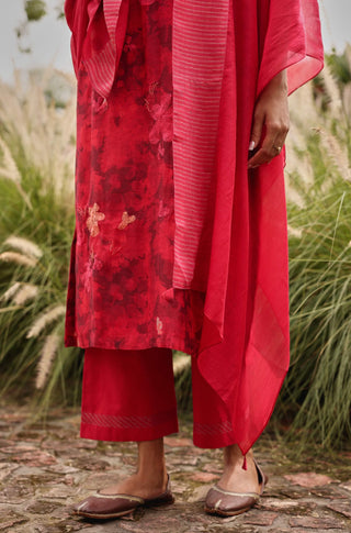 Rosewood bloom embroidered kurta set