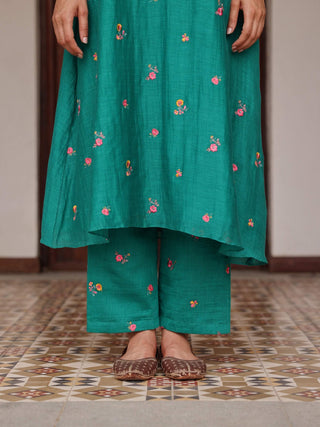 Teal bloom tunic and pants