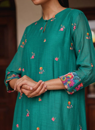 Teal bloom tunic and pants