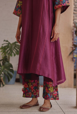Amethyst giza silk tunic and pants