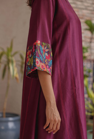 Amethyst giza silk tunic and pants