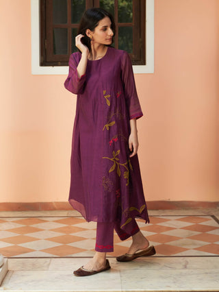 Amethyst applique tunic and pants