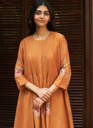 Marigold Floral Tunic And Pants by Vaayu available on Indiaspopup