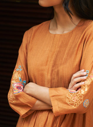 Marigold Floral Tunic And Pants by Vaayu available on Indiaspopup