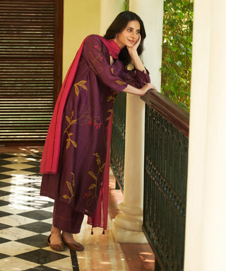 Amethyst applique kurta set