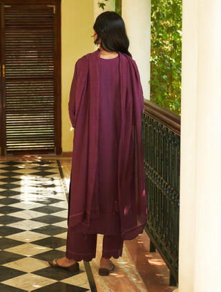 Amethyst embroidered kurta set