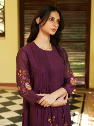 Amethyst Floral Tunic And Pants by Vaayu available on Indiaspopup