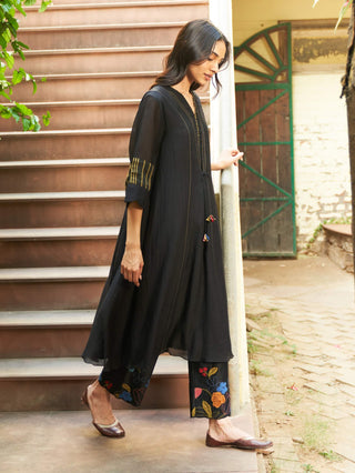 Coal threadwork tunic and pants