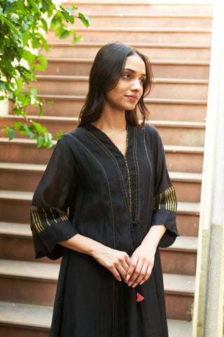 Coal threadwork tunic and pants