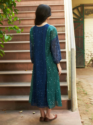 Emerald printed tunic dress