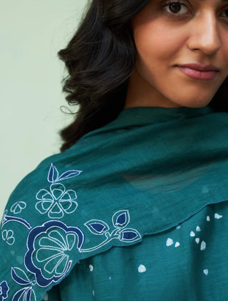 Emerald Printed Anarkali And Dupatta by Vaayu available on Indiaspopup