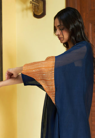 Indigo Threadwork Tunic And Pants by Vaayu available on Indiaspopup