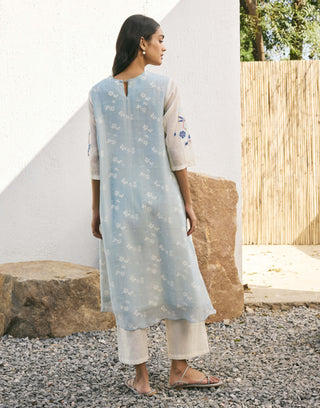 Pearl applique floral tunic and pants