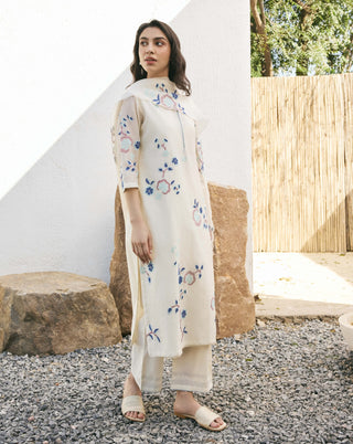 Pearl applique breezy kurta set