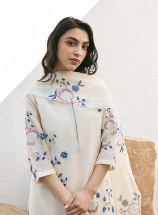 Pearl applique breezy kurta set