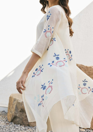Pearl applique jacket dress