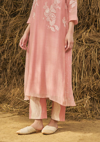 Tulip floral applique tunic and pants