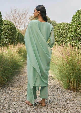 Mint applique kurta set