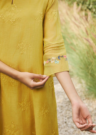 Daffodil embroidered tunic and pants