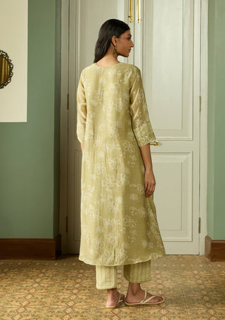 Meadow thread embroidered tunic and pant