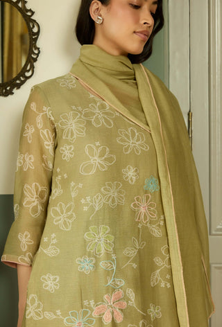 Meadow thread embroidered kurta set