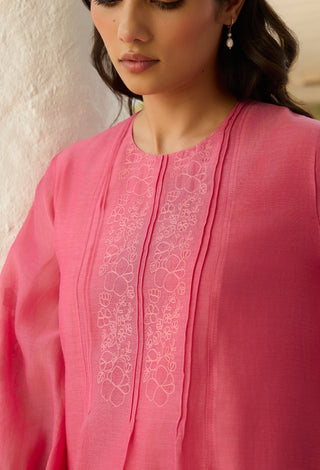 Rose pintuck dress