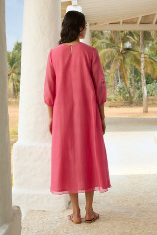 Rose pintuck dress