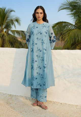 Sky floral tunic and pant