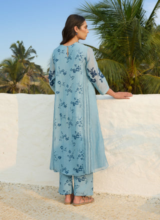 Sky floral tunic and pant