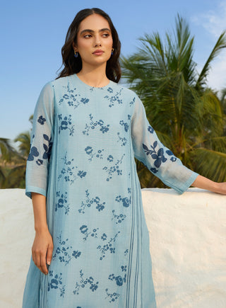 Sky floral tunic and pant