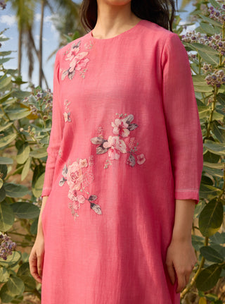 Rose applique tunic and pant