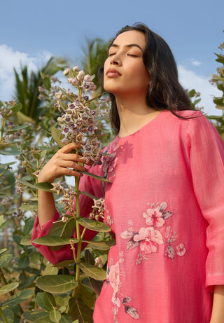 Rose applique tunic and pant