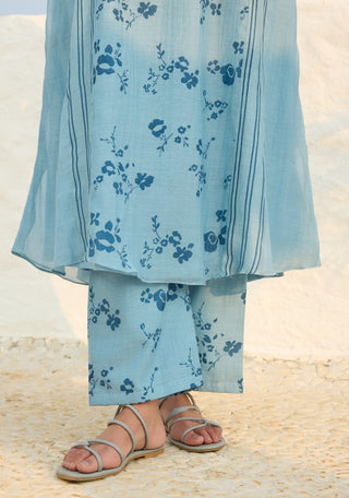 Sky floral tunic and pant