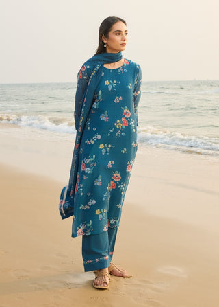 Sapphire floral kurta set