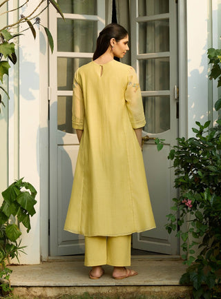 Lemon embroidered bloom tunic and pant