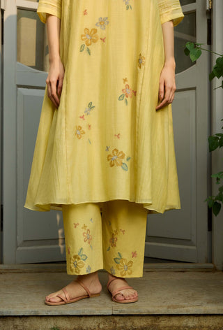 Lemon embroidered bloom tunic and pant