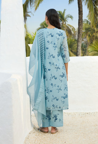 Sky floral kurta set